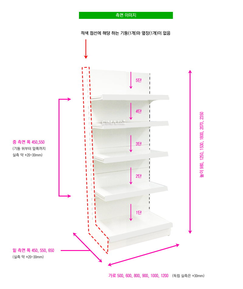 하이퍼벽면5단연결600